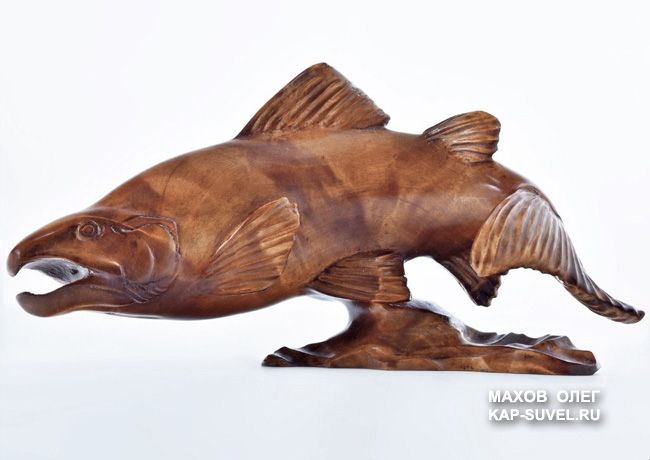 Скульптура лосось из сувели