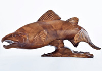 Скульптура лосося из сувели