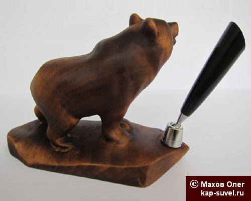 Подставка для ручки с медведем